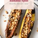 Air fryer banana split healthy dessert idea.
